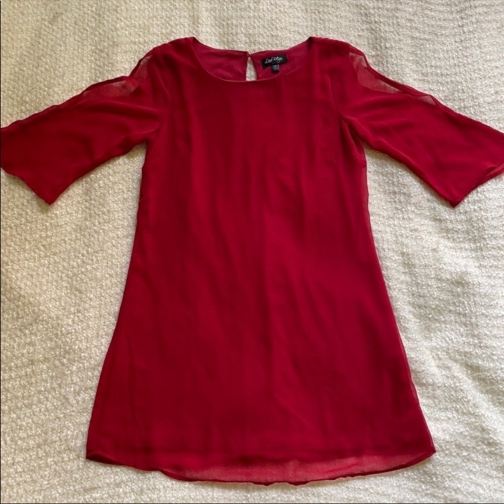 ♥️Love Reign Size Small Red Chiffon Dress